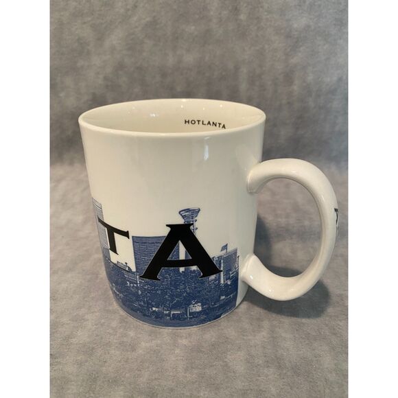 2002 Atlanta Starbucks Coffee Mug Cup Hotlanta Large Skyline Barista Series - Picture 9 of 10